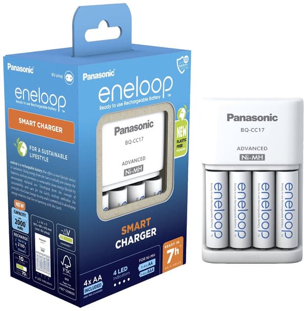 Panasonic Smart + 4x AA Eneloop 2000 m