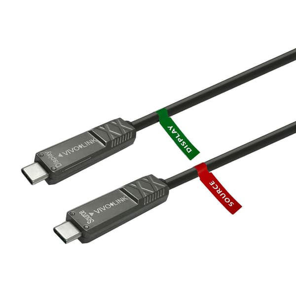 Vivolink PROUSBCMM12.5OP USB-kabel 12,5 m USB 3.2 Gen 2 (3.1 Gen 2) USB C Sort