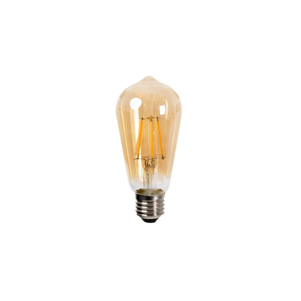 LED Pære E27 230V 4.9W ST58 EDISON COG Guld Retro Glød Varm