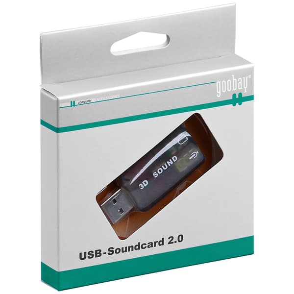 MicroConnect USB - Äänikortti 2.0 Win2000, XP, Vista, Win 7.