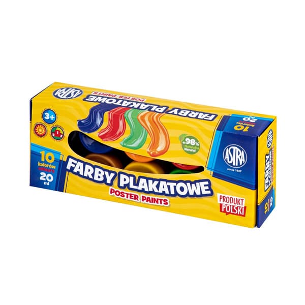 Plakatmaling ASTRA 10 farver x 20 ml Standard æske Astra