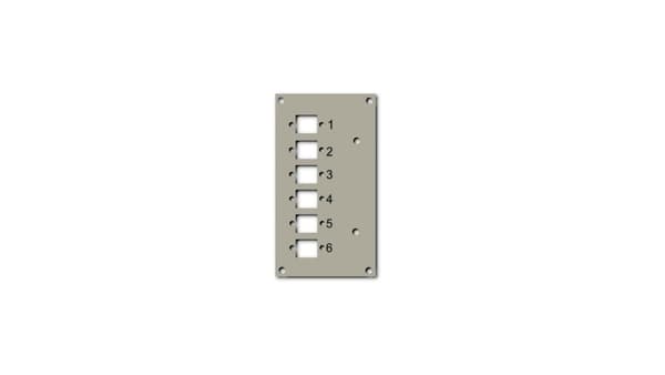 Frontpanel EFB-Electornik 53705.3V2B til switch EFB 53705.1V3 til 6 adaptere