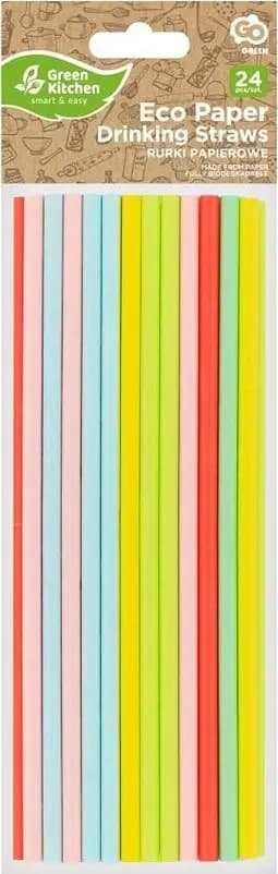 GoDan Pastel Papperssugrör MIX 197x6mm 24st