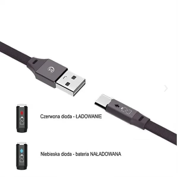 USB-kabel USB-A - USB-C 1 m Sort (27234)