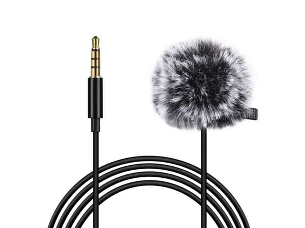 Puluz Lavalier-mikrofon med klämma 1,5 m 3,5 mm Jack PU424