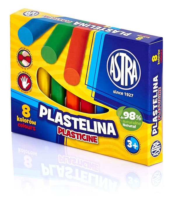 Plastilin 8 farver ASTRA
