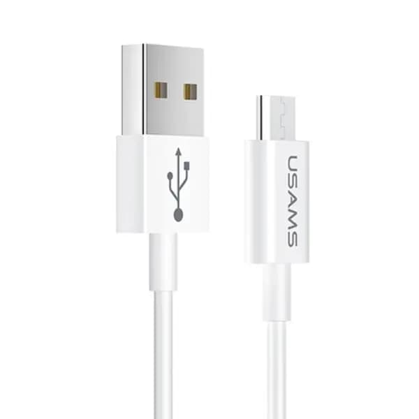 USAMS U23 microUSB 2A pikalatauskaapeli 1m valkoinen