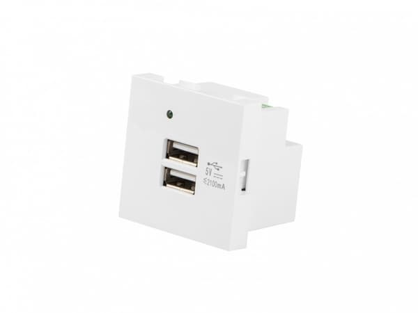 Lanberg - sokkeludgang - 2 USB-sokler