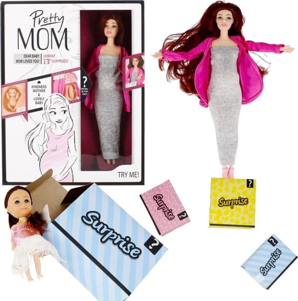 Babydocka Mamma 29cm med överraskning 499064 Mega Creative MIX pris för 1 st