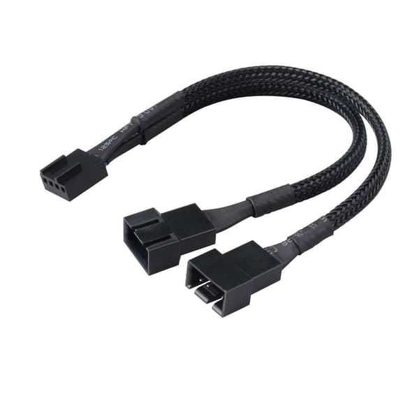 Akasa 4-pin - 4-pin x2, 0.15m, musta (AK-CBFA04-15)