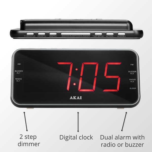 AKAI VÆKKEURSRADIO ACR-3899