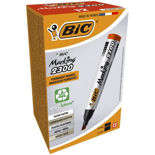 BiC markør rød sp12 820924, pris for 1 stk