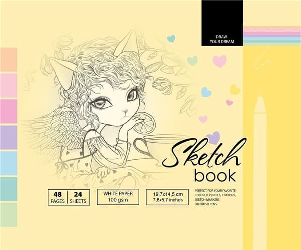 Skissbok 197x145/48k 100g TW FRESH