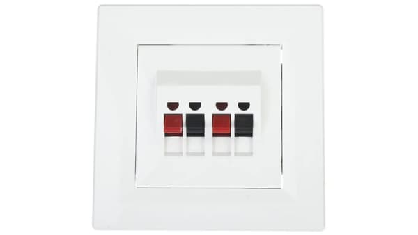 Schneider Electric Dubbelt högtalaruttag ASFORA med ram vit - EPH5700121
