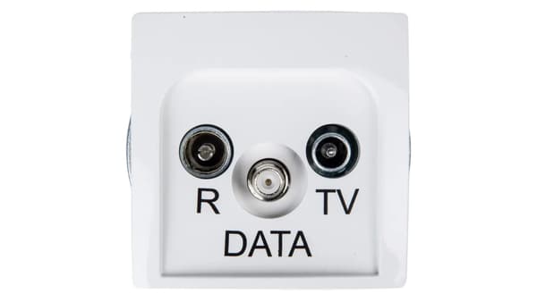 Simon Basic Antennuttag RD/TV/DATA vit BMAD.01/11