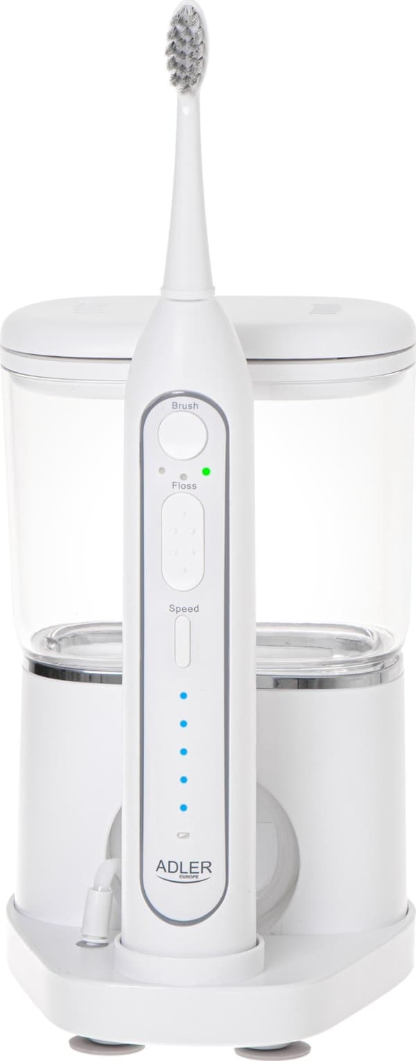 Sonisk tandborste med 2 i 1 irrigator