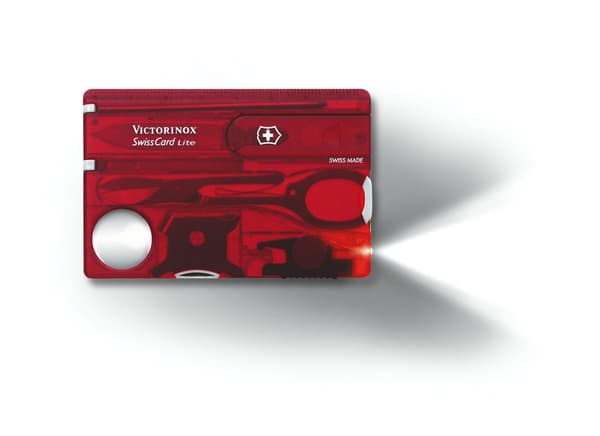 Victorinox SWISSCARD LITE punainen läpinäkyvä