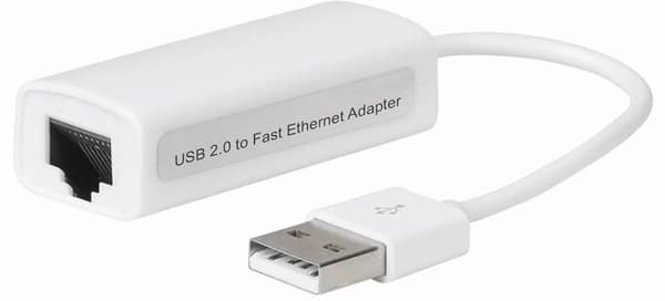 MicroConnect USB2.0 til Ethernet, Hvid. Understøtter Win 7, Vista, XP. Mac10.x osv.