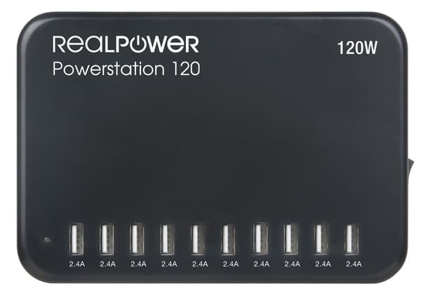 RealPower 120 Power Power Station 120 W 10 x USB-A
