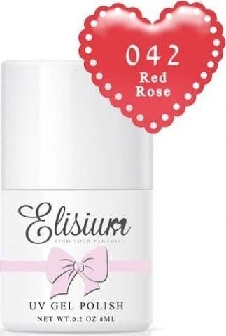 Elisium UV Gel Polish nagellack 042 Rose Red 8ml