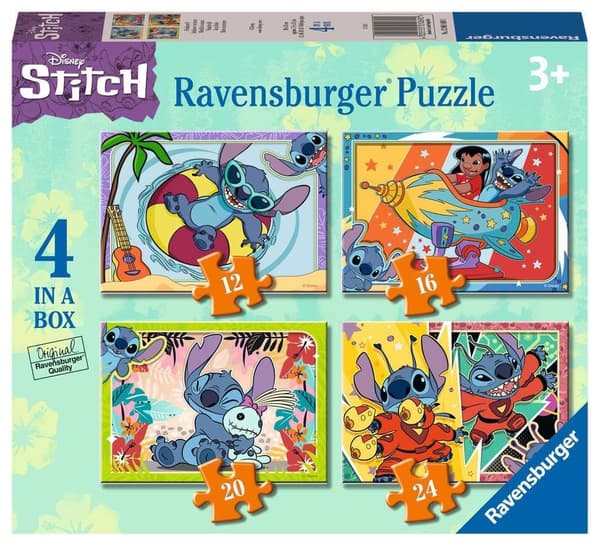 Lasten palapeli 2D 4in1 Disney Stitch