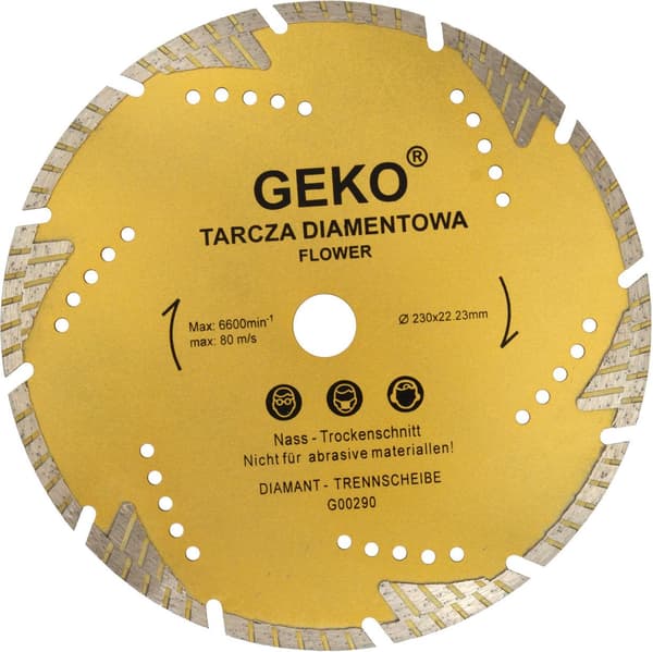 Diamantklinge 230mm “blomst” GEKO PROFI (25/40)