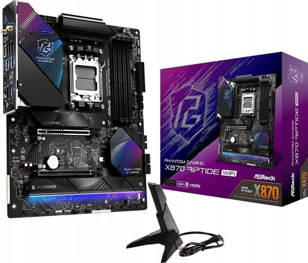 ASRock-emolevy Phantom Gaming X870 RIPTIDE WiFi - ATX - Socket AM5 - AMD X870