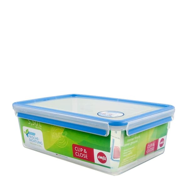 Emsa Clip&Close -elintarvikerasia, 5,5 l, sininen