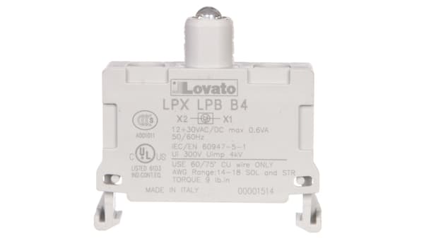 LED lampeholder rød 12-30V AC/DC LPXLPBB4