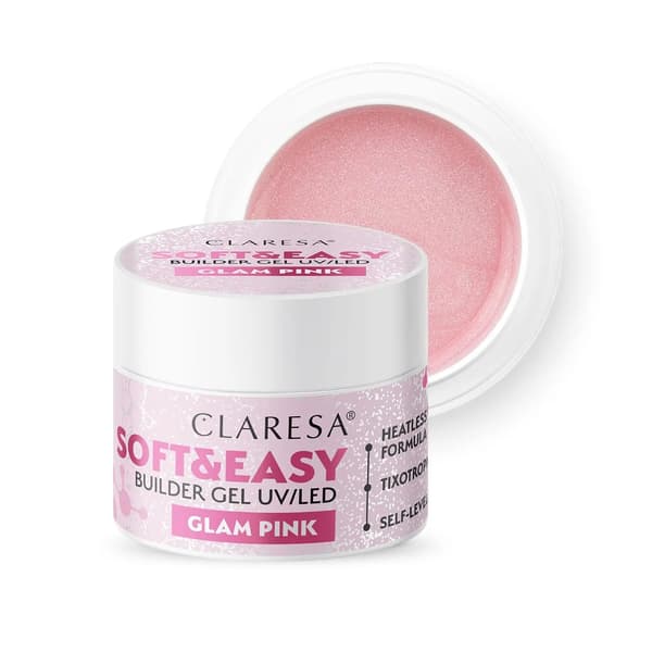 Claresa neglebyggelak Soft&Easy Builder - Glam Pink 90g
