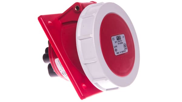 Pistorasia 32A 4P 400V /80x97/ punainen IP67 4242-6f78