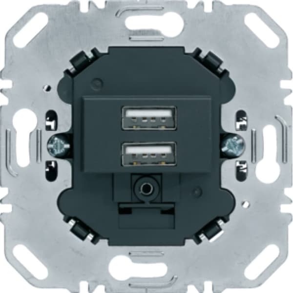 one.platform USB-opladningsstikmekanisme 3.0 A 230 V, antracit, mat 260205