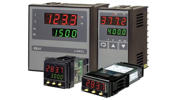 Programmerbar regulator 96x96 4:strømforsyning 90-264V AC 1: universal indgang RE41