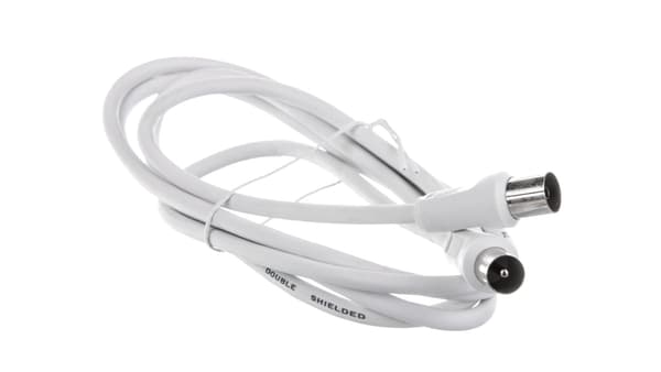 MicroConnect Coax M-F 1,5m Hvid 75 Ohm Dobbelt Skærmet