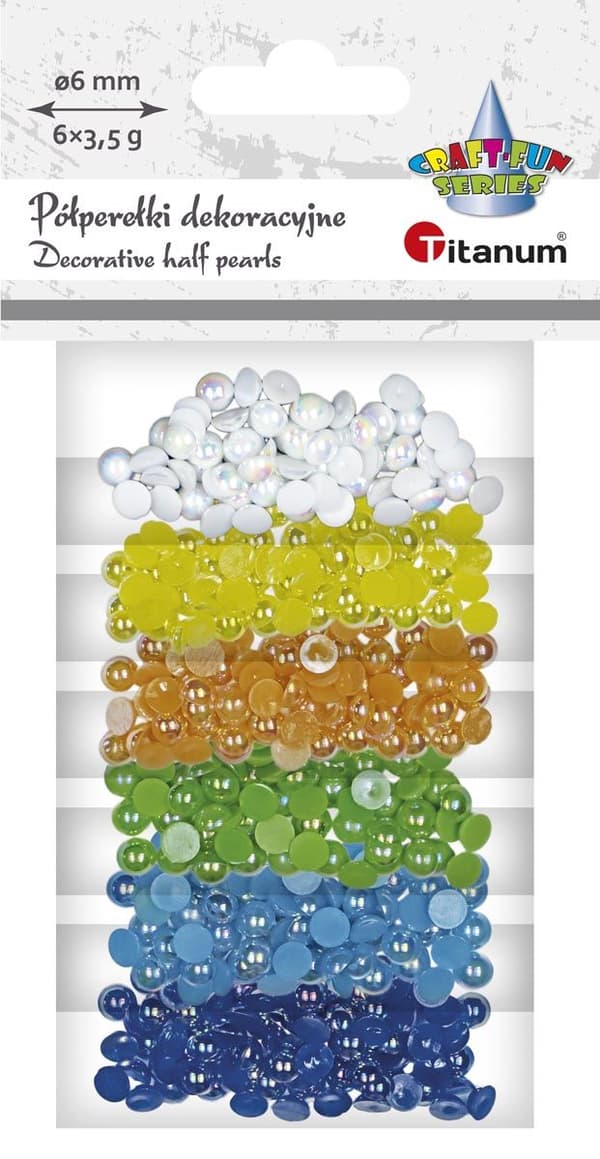 Plastpärlor kula 6 färger 3.5g