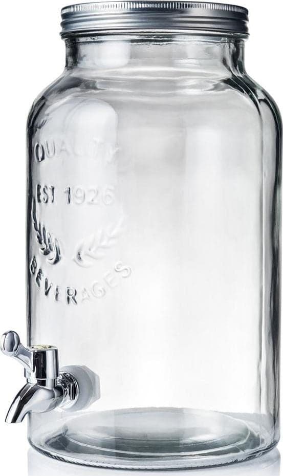 Beholder med tap, glas, 5,5 l