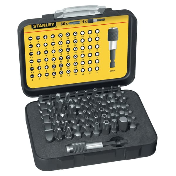 Endestykker 1/4\" 61 stk Ph, Pz, Pl, T, TT, Hex+Uch.m.