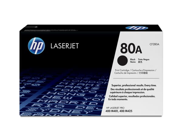 HP 80A - svart - original - LaserJet - tonerkassett (CF280A)