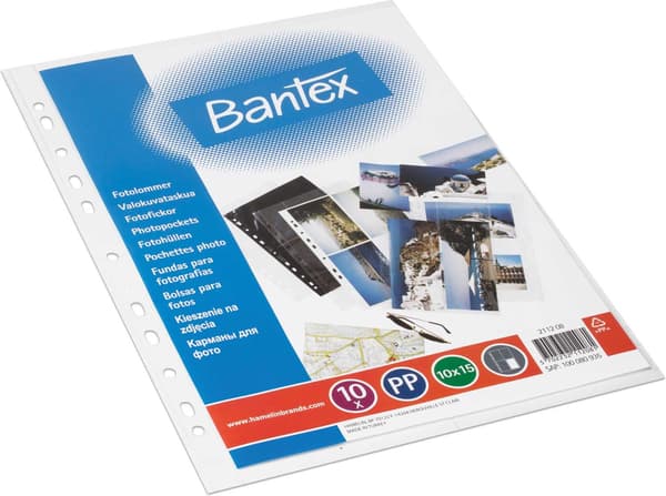 Valokuvapaidat Bantex 10x15cm/100µm kristallinen (10)