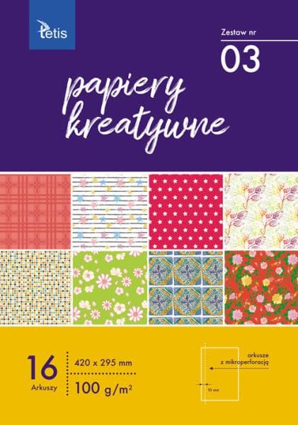 Kreativt papir A3 16 ark nr. 03 KB031-03