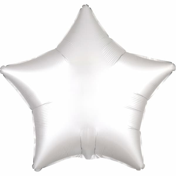Folieballon Glans hvid stjerne 48cm 9914142