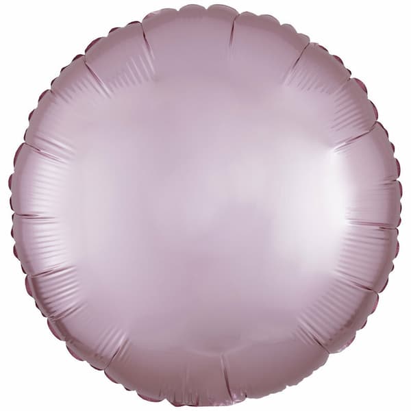 Folieballon Glans Pastelrosa rund 43cm 9914119