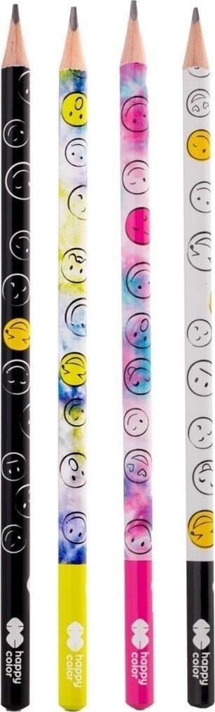 Trekantet blyant 2B Smile (24 stk) HAPPY COLOR