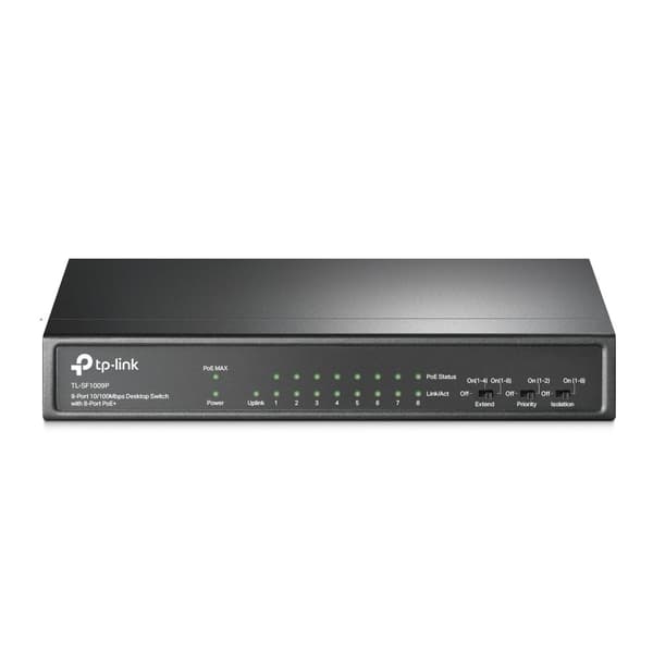 TP-Link TL-SF1009P - switch - 9 portar - ohanterad