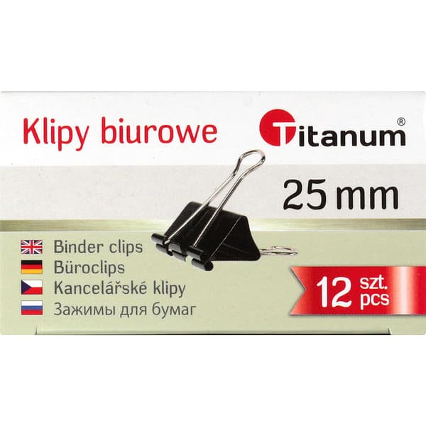 Kontorclips 25mm 12 stk