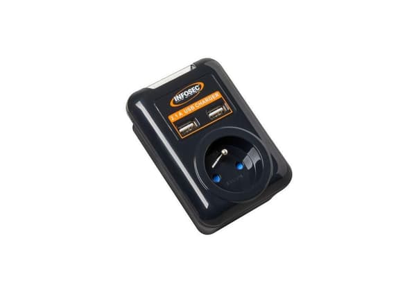 Ylijännitesuoja INFOSEC S1 USB NEO Musta