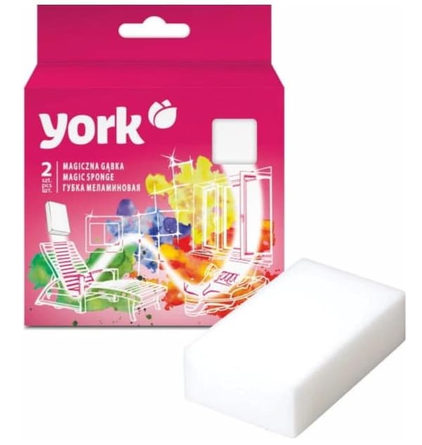 Siivoussieni York Magic Sponge, valkoinen, 2 kpl
