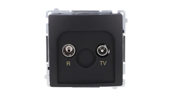 Simon Basic R-TV antennestik ende, adskilt (modul), 1x indgang: 5862 MHz sort BMZAR1/1.01/49
