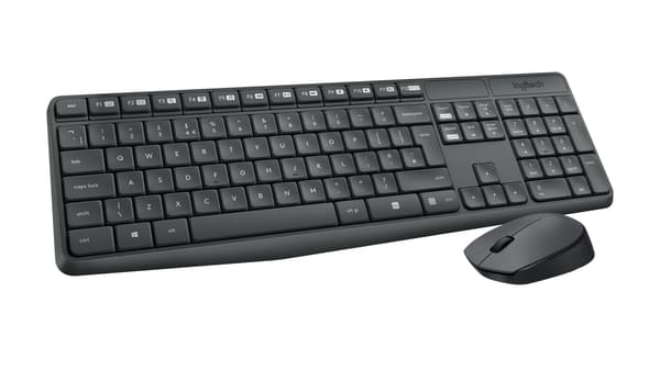 Logitech tastatur- og musesæt MK235 - US-layout - Grå