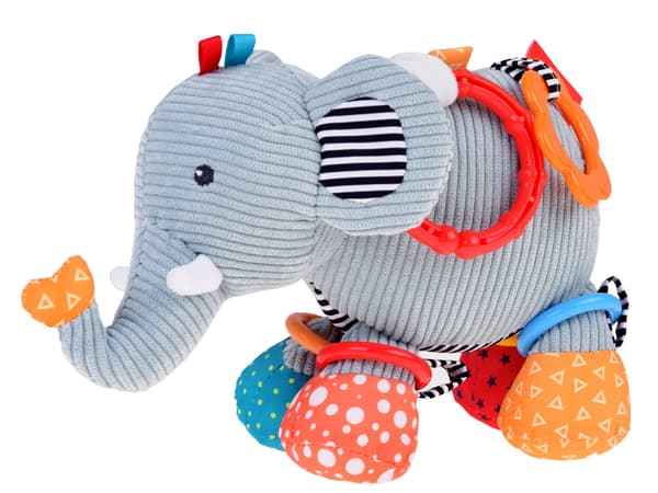 Sansebarnevognsvedhæng + babyrangle ELEFANT ZA5212